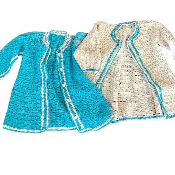 Two Hand knit Cardigan Sweaters Size XS - Picture 1 of 6